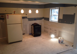 Kitchen rebuild after water damage in Scotia, NY