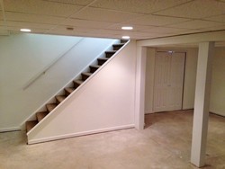 Finished rebuild of a water damaged basement in Clifton Park, NY