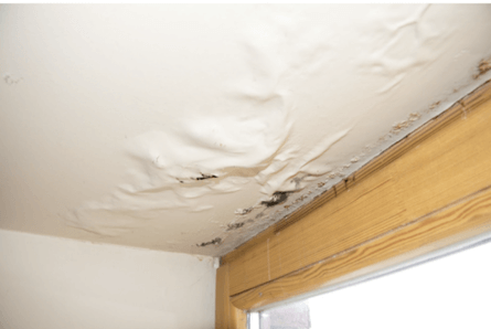 bubbling ceiling paint from water damage