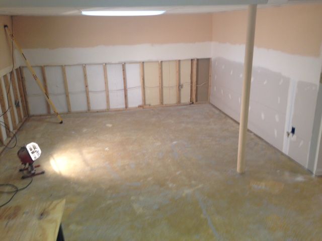 Walls that were removed due to water damage