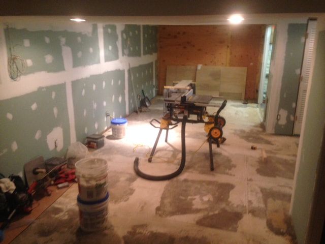 Midway through basement remodel