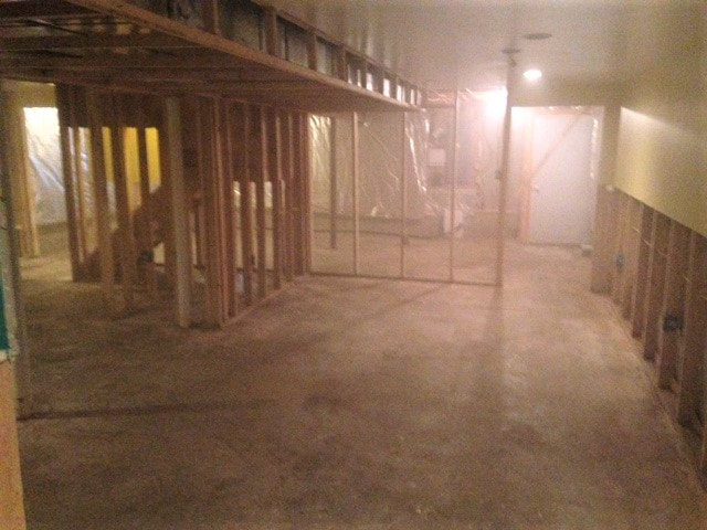 Finished water damage restoration and mold remediation project