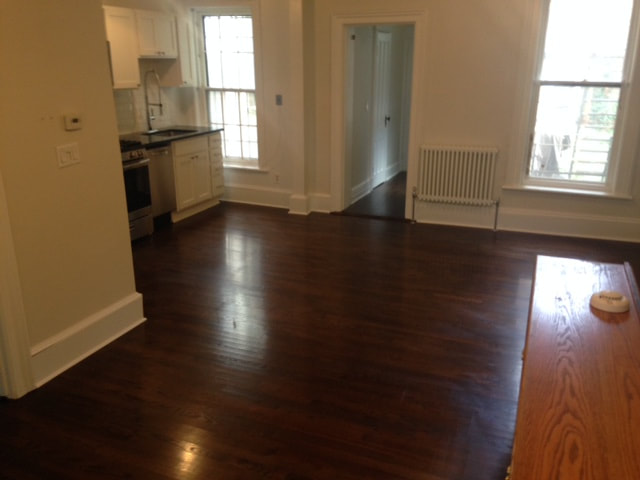 newly stained hard wood floors
