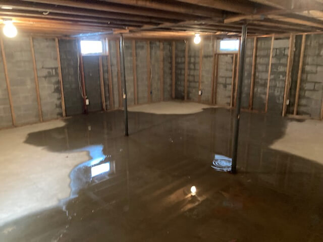 Water in the basement after pipe burst