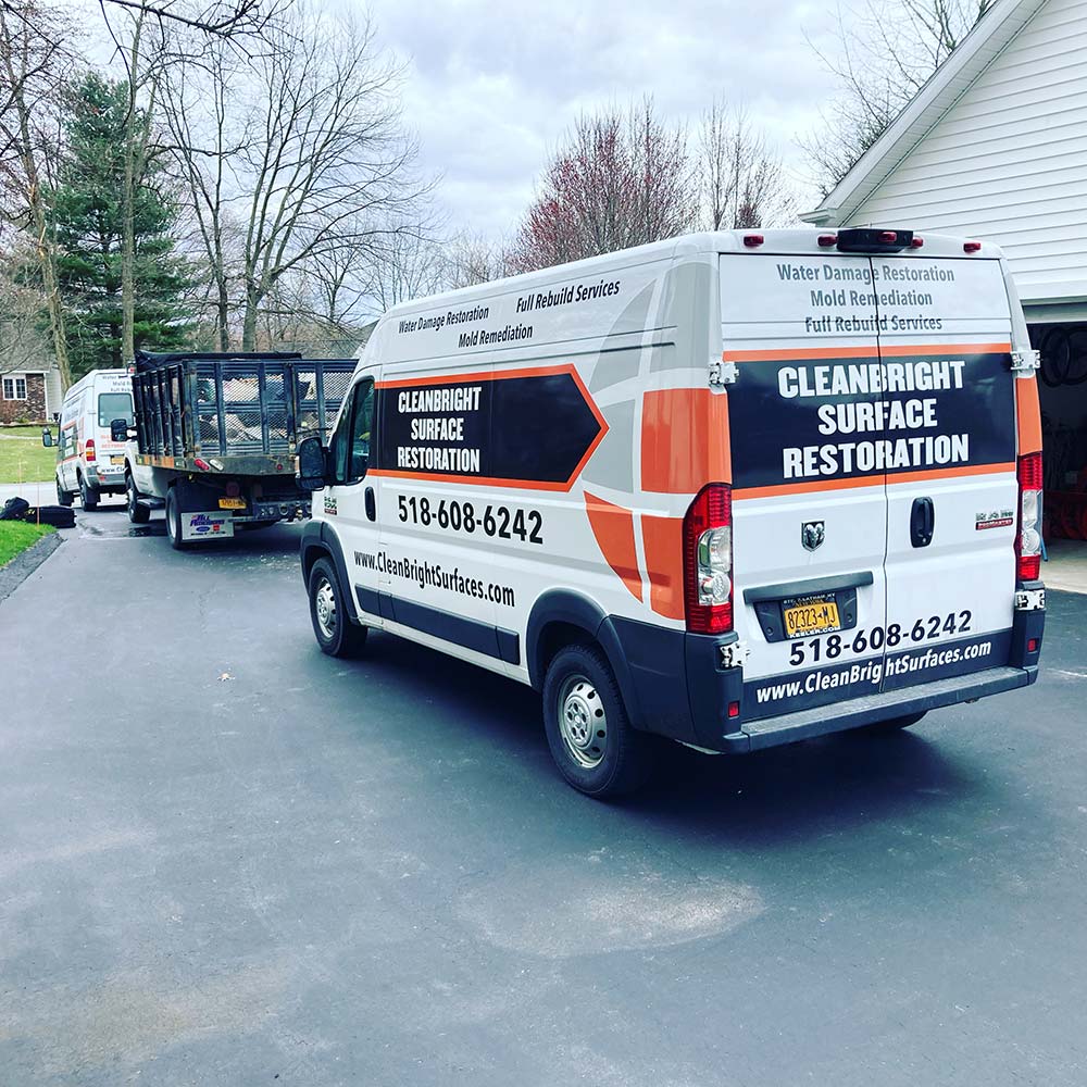 Cleanbright restoration water damage cleanup job Clifton Park, NY